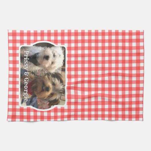 Aangepaste foto Landrode buffelplaat foto Theedoek (Horizontaal)