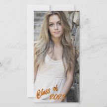 Aangepaste foto lang en Oranje Skinny Klasse van