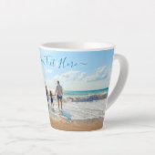 Aangepaste foto Latte Mok Gift Uw foto's en tekst (Rechterhoek)