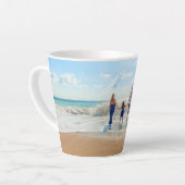 Aangepaste foto Latte Mok met uw foto's (Linkerhoek)