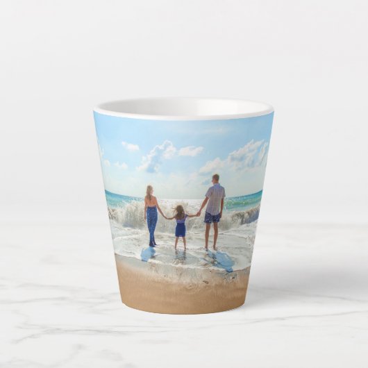 Aangepaste foto Latte Mok met uw foto's (Voorkant)