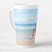 Aangepaste foto latte mok persoonlijk cadeau (Linkerhoek)