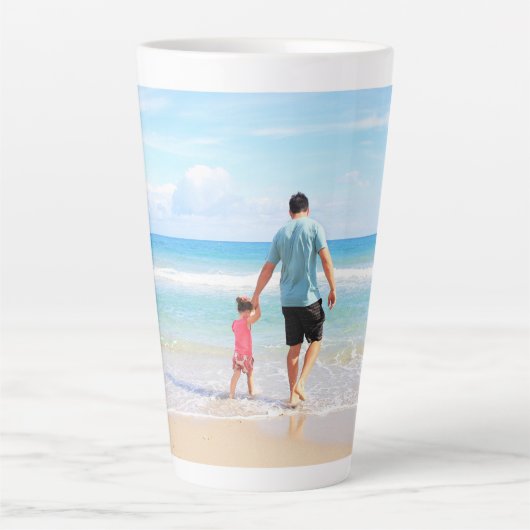 Aangepaste foto latte mok persoonlijk cadeau (Voorkant)