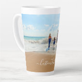 Aangepaste foto latte Mok uw eigen design cadeau (Linkerhoek)