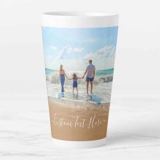 Aangepaste foto latte Mok uw eigen design cadeau (Voorkant)