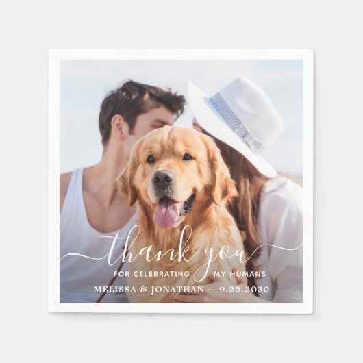 Aangepaste foto legant Dank je homepage Servet (Voorkant)