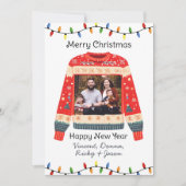 Aangepaste foto Lelijke Kersttrui Feestdagenkaart (Voorkant)