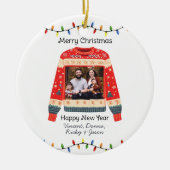 Aangepaste foto Lelijke Kersttrui Keramisch Ornament (Voorkant)