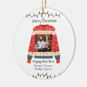 Aangepaste foto Lelijke Kersttrui Keramisch Ornament (Links)