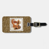Aangepaste foto-leopard Fur Bagagelabel (Voorkant horizontaal)