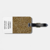 Aangepaste foto-leopard Fur Bagagelabel (Achterkant horizontaal)