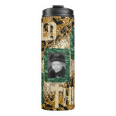 Aangepaste foto-leopard Zebra Pattern Thermosbeker (Voorkant)