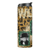 Aangepaste foto-leopard Zebra Pattern Thermosbeker (Gedraaid links)