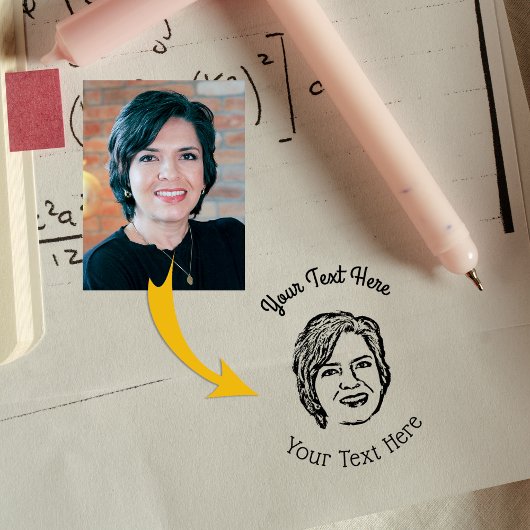 Aangepaste foto leraar rubberstempel