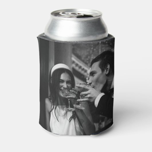 Aangepaste foto, leuke feiten minimalistische brui blikjeskoeler (Blikje Achterkant)