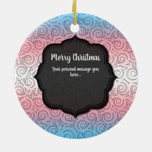 Aangepaste foto LGBTQ Transgender-chips Keramisch Ornament (Achterkant)