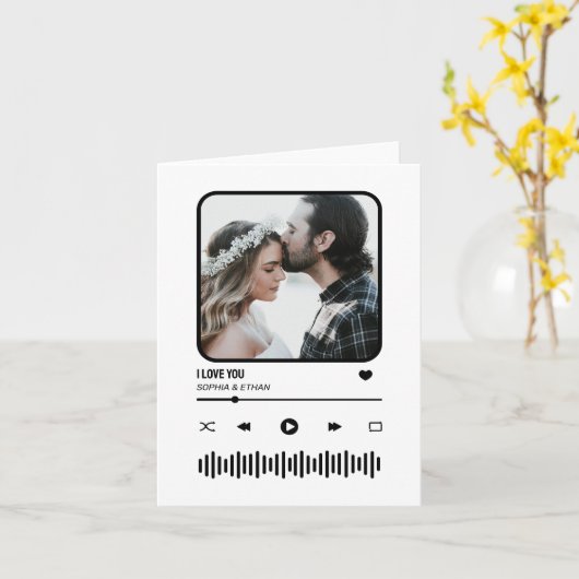 Aangepaste foto liedjes afspeellijst Koppel Valent Kaart (Gele Bloem)