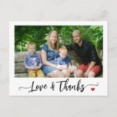 Aangepaste foto liefde en bedankt script dank u briefkaart (Voorkant)