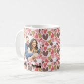 Aangepaste foto liefde hart patroon Mok (Voorkant links)