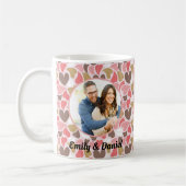 Aangepaste foto liefde hart patroon Mok (Links)