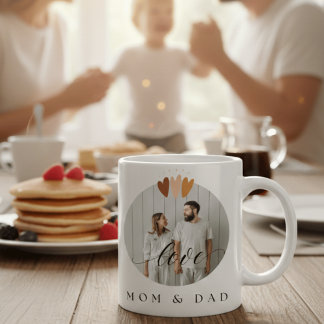 Aangepaste foto liefde moeder en vader jubileum ca koffiemok