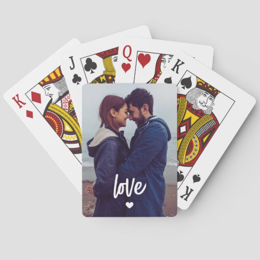 Aangepaste foto liefde paar speelkaarten (Achterkant)