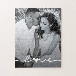 Aangepaste foto Liefde Script bruiloft Legpuzzel