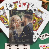 Aangepaste foto liefde script hart pokerkaarten