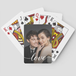 Aangepaste Foto Liefde script Valentijnsdag Eenvou Pokerkaarten