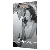 Aangepaste foto Liefde Script Wedding Planner Klembord (Links)