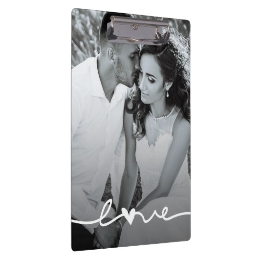 Aangepaste foto Liefde Script Wedding Planner Klembord (Rechts)