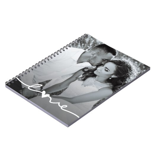 Aangepaste foto Liefde Script Wedding Planner Notitieboek (Linkerzijde)