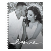 Aangepaste foto Liefde Script Wedding Planner Notitieboek (Voorkant)