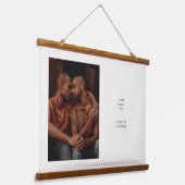 Aangepaste foto-liefdesbrief voor moderne schrijfm hangend wandkleed (Gebogen)