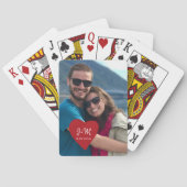 Aangepaste foto-liefdeshart initialen modern pokerkaarten (Achterkant)