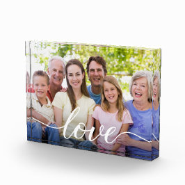 Aangepaste foto-liefdesscript grootouderfamilie fotoblokken