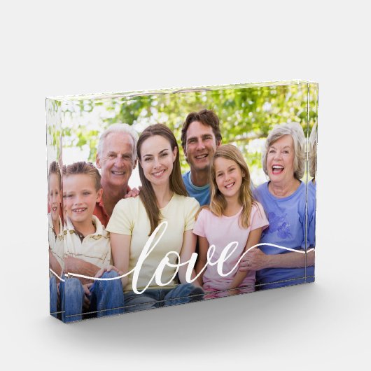 Aangepaste foto-liefdesscript grootouderfamilie fotoblokken (Links)