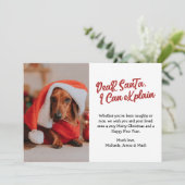 Aangepaste foto Lieve Sinterklaas, ik kan het uitl Feestdagenkaart (Staand voorkant)