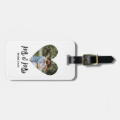 Aangepaste foto-Lijst Moderne kalligrafie Bagagelabel (Voorkant horizontaal)