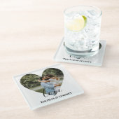 Aangepaste foto-Lijst Moderne kalligrafie Glazen Onderzetter (Schuin)