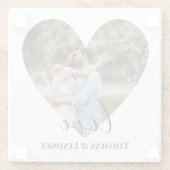 Aangepaste foto-Lijst Moderne kalligrafie Glazen Onderzetter (Achterkant)