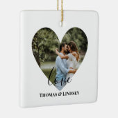 Aangepaste foto-Lijst Moderne kalligrafie Keramisch Ornament (Rechts)