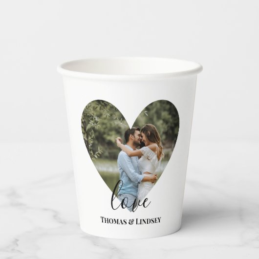 Aangepaste foto-Lijst Moderne kalligrafie Papieren Bekers (Achterkant)