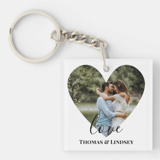 Aangepaste foto-Lijst Moderne kalligrafie Sleutelhanger (Voorkant)