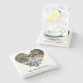 Aangepaste foto-Lijst Moderne kalligrafie Stenen Onderzetter (Zijkant)