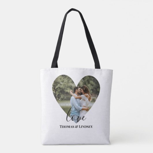 Aangepaste foto-Lijst Moderne kalligrafie Tote Bag (Achterkant)