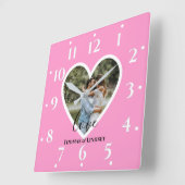 Aangepaste foto-Lijst Moderne kalligrafie Vierkante Klok (Hoek)