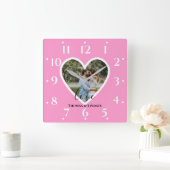 Aangepaste foto-Lijst Moderne kalligrafie Vierkante Klok (Huis)