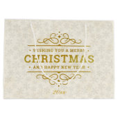 Aangepaste foto Lijst Vrolijk kerstfeest & Nieuwja Groot Cadeauzakje (Achterkant)