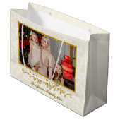 Aangepaste foto Lijst Vrolijk kerstfeest & Nieuwja Groot Cadeauzakje (Voorkant Gekanteld)